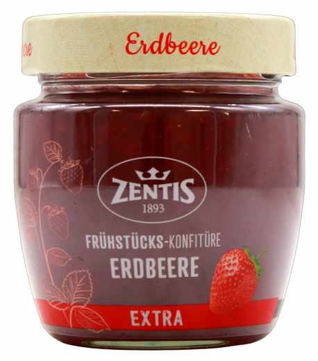 Zentis Frühstückskonfitüre Extra Erdbeere, 5 x 230g Gläser