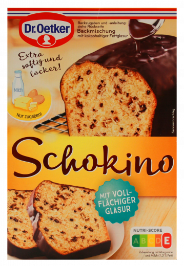 Dr. Oetker Schokino Kuchen Backmischung 8 x 495g Packungen