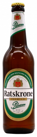 RATSKRONE Premium Pilsener 4.9% vol., 20 x 500ml Flaschen MEHRWEG