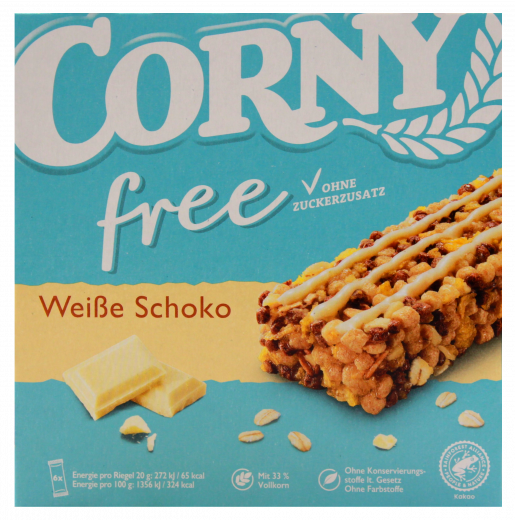 Corny free Weisse Schokolade 5 x 120g Packungen