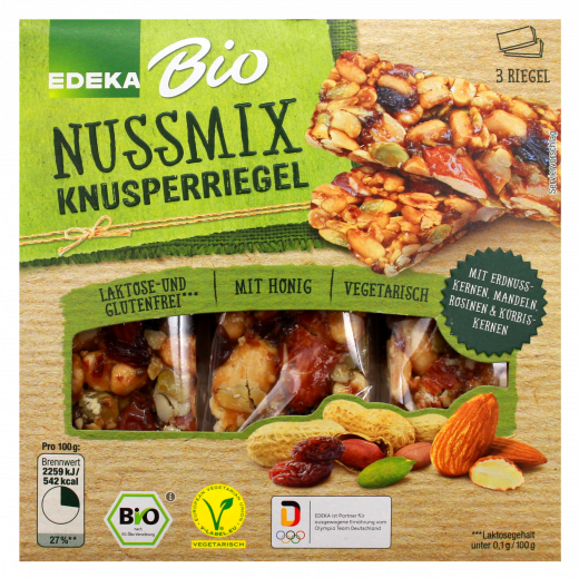 Edeka Bio Nussmix Knusperriegel 5 x 75g Packungen