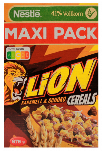 Nestlè Lion Karamell & Schoko Cereals Frühstückcerealien 4 x 675g Packungen