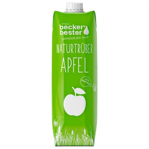 beckers bester Apfelsaft trüb, 100% Direktsaft 6 x 1000ml Packungen