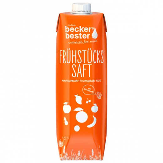 beckers bester Frühstückssaft, 100% Direktsaft 6 x 1000ml Packungen