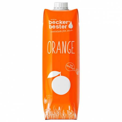 beckers bester Orangensaft, 100% Direktsaft 6 x 1000ml Packungen