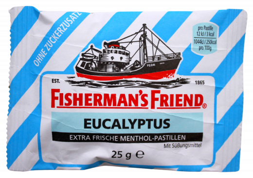 Fishermans Friend Eucalyptus ohne Zucker 24 x 25g Beutel