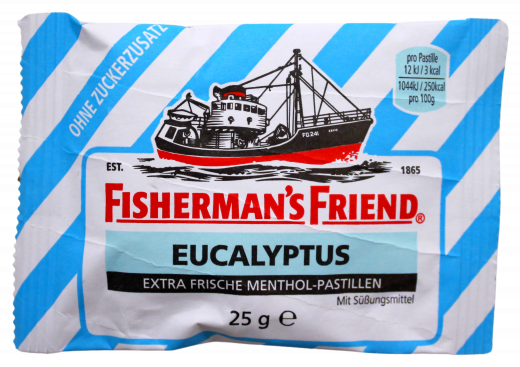 Fishermans Friend Eucalyptus ohne Zucker, 24 x 25g Beutel