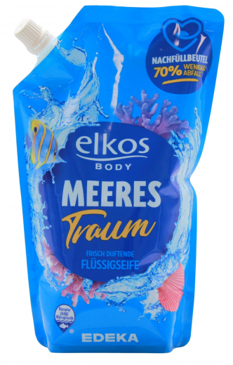 elkos Flüssigseife Nachfüllbeutel Meerestraum, 7 x 750ml Beutel