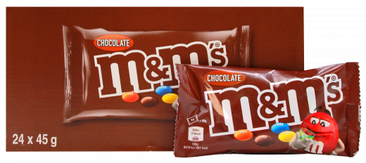 M&Ms Choco, 24 x 45g Packungen