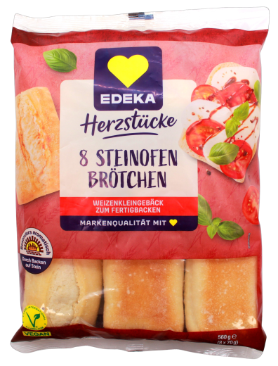 Edeka Herzstücke 8 Steinofen-Brötchen, 12 x 560g Beutel