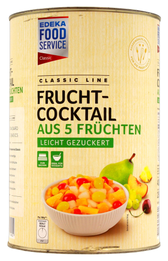 Classic Line Fruchtcocktail aus 5 Früchten leicht gezuckert, 3 x 2.5 kg Dose