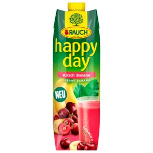 Rauch Happy Day Kiba Kirsch Banane Saft, 6 x 1 l Getränkekarton