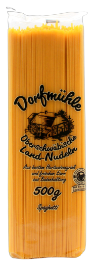 Dorfmühle Oberschwäbische Land-Nudeln Spaghetti, 10 x 500g Packung