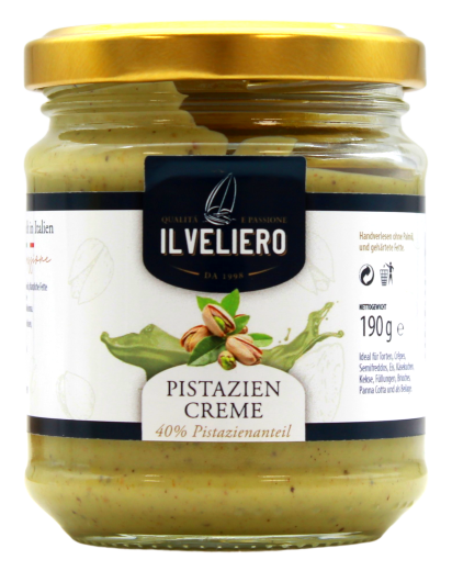 IL VELIERO Pistaziencreme 40% Pistazienanteil, 2 x 190g Glas