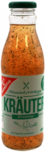 Gut & Günstig Kräuter Dressing Klassisch und Würzig, 6 x 500ml Flaschen