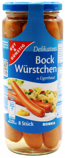 Gut & Günstig Delikatess Bock Würstchen 3 x 360g Gläser