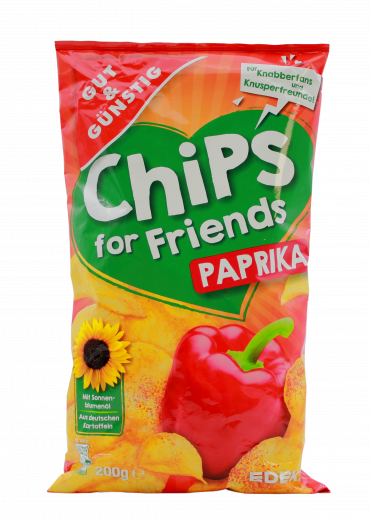 Gut & Günstig Chips for Friends Paprikachips 10 x 200g Tüten