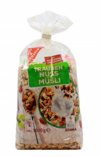 Gut & Günstig Trauben Nuss Müsli 5 x 1000g Beutel