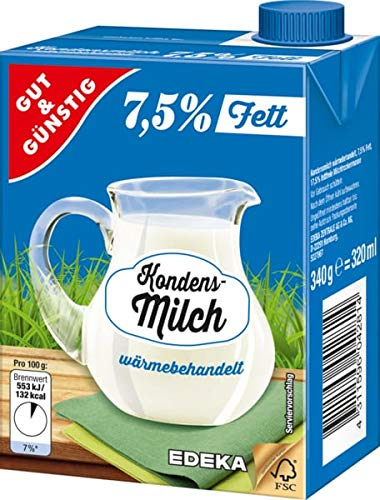 Gut & Günstig Kondensmilch 7,5% 16 x 340g Packungen