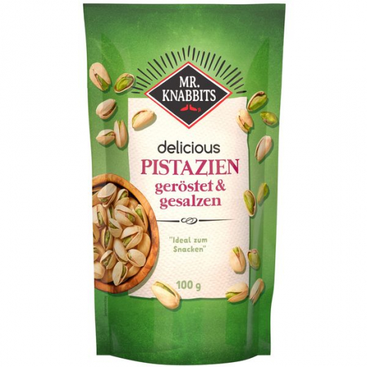 Mr.Knabbits Pistazien geröstet & gesalzen, 12 x 100g Beutel