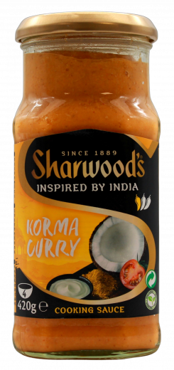 Sharwoods Korma Curry Sauce 6 x 420g Gläser