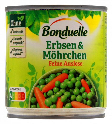 Bonduelle Erbsen & Möhrchen Feine Auslese, 6 x 130g Dosen