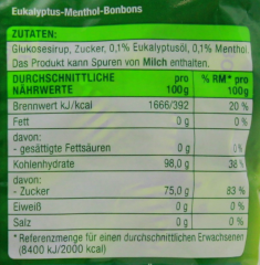 Gut & Günstig Euka Menthol Bonbons 10 x 300g Packungen