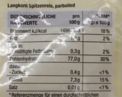 Edeka Classic Line Langkorn Spitzenreis Parboiled 1 x 5000g Packungen