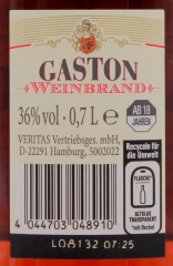 GASTON Weinbrand 36% vol., 6 x 700ml Flaschen