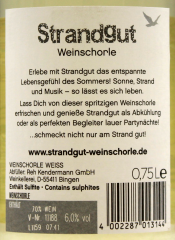 Strandgut Weinschorle Weiss 6% vol., 6 x 750ml Flaschen