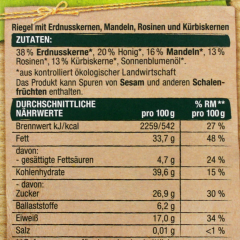 Edeka Bio Nussmix Knusperriegel 5 x 75g Packungen