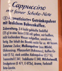 Krüger Cappuccino Kakaonote 1000g Packung