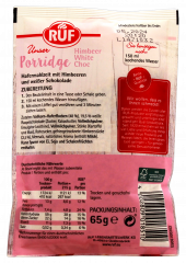 Ruf unser Porridge Himbeer white Choc 13 x 65g Packungen