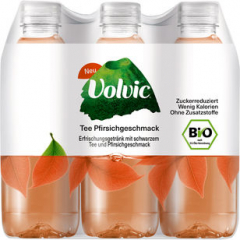 Volvic BIO Schwarztee mit Pfirsichgeschmack, 6 x 750ml Flaschen EINWEG