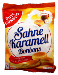 Gut & Günstig Sahne Karamellbonbons, 5 x 200g Beutel