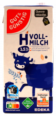 Gut & Günstig H-Milch 3.5%, 6 x 1000 ml Packungen