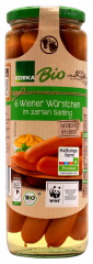 Edeka Bio Wiener Würstchen im zarten Saitling, 3 x 300g Gläser