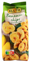Kluth Bananen-Chips knusprig geröstet, 7 x 250g Packungen