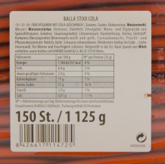 Haribo Balla Stixx Cola 1 x 1125g Box