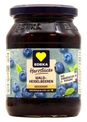 Edeka Herzstücke Waldheidelbeeren gezuckert, 12 x 125g Glas