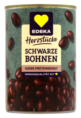 Edeka Herzstücke schwarze Bohnen, 6 x 265g Dose