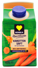 Edeka Herzstücke Karottensaft mit Blütenhonig, 8 x 500ml Getränkekarton