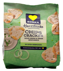 Edeka Herzstücke Chips Cracker Sour Cream & Onion, 6 x 125g Beutel