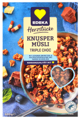 Edeka Herzstücke Knuspermüsli Triple Choc, 7 x 500g Packung