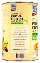 Classic Line Fruchtcocktail aus 5 Früchten leicht gezuckert, 3 x 2.5 kg Dose