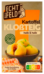 Echt vom Feld Kartoffel-Kloßteig halb & halb, 6 x 309g Packung