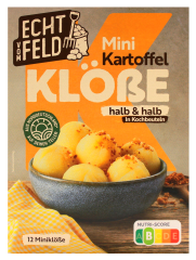 Echt vom Feld Mini Kartoffel-Klöße halb & halb in Kochbeuteln, 7 x 200g Packung