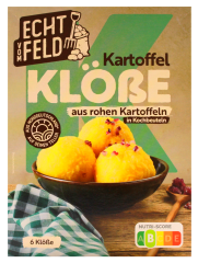 Echt vom Feld Kartoffel-Klöße aus rohen Kartoffeln, 7 x 200g Packung