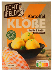 Echt vom Feld Kartoffel-Klöße halb & halb in Kochbeuteln, 7 x 200g Packung