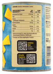 Edeka Herzstücke Ananas Dessertstücke leicht gezuckert, 6 x 340g Dose